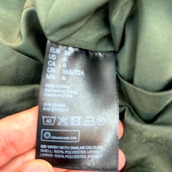 H&M - Dark Khaki Green Ankle Length Sleeveless Jumpsuit 100 % Polyester SZ 6 - Picture 12 of 12